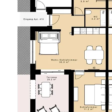 Nautilus-bay - Zweizimmer-suite 411 דירה *